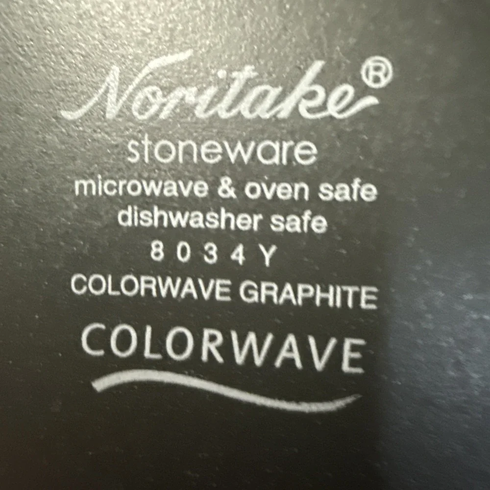 Noritake Colorwave Graphite 3 Pc Place Setting Dinner Salad Plate Soup Bowl